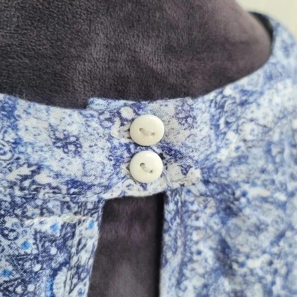 Pink Rose Juniors Ruffle Strappy Romper Pink Blue White Florals Rayon Sz L - Picture 6 of 12